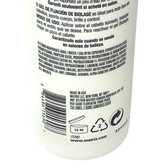 Matrix Biolage Blue Agave Gelee 16.9 oz Discontinued Firm Hold Styling Gel NEW - Picture 6 of 7